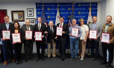 Leader Jones with Senate District 40 2024 "Honored Veterans of the Year"