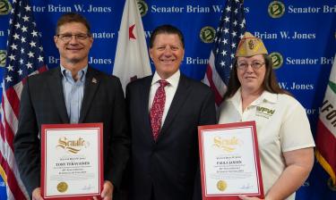 Leader Jones Honors “Veterans of the Year” for Senate District 40