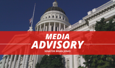 Media Advisory Senator Brian Jones