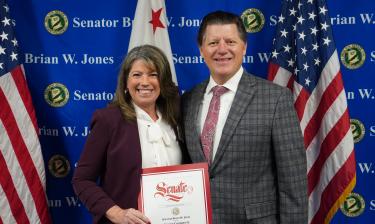 Leader Jones selects Ginger Couvrette as “Woman of the Year” for Senate District 40