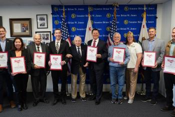 Leader Jones with Senate District 40 2024 "Honored Veterans of the Year"