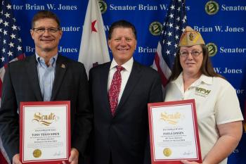 Leader Jones Honors “Veterans of the Year” for Senate District 40